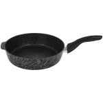 Сковорода глубокая 28см со съемной ручкой и стекл. крышкой «Грация» (черный/серебро) сгчс282а