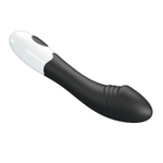 Черный вибратор для G-точки Elemental - 19 см. (Цвет: черный)