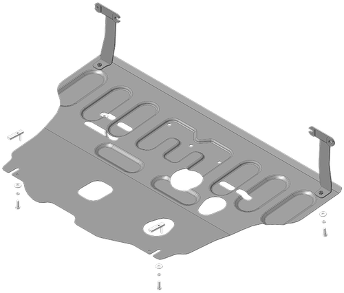 Защита картера Двигателя, КПП. 2 мм, Сталь. для Hyundai Elantra 2016-2019, KIA Cerato 2019-2021, Hyundai Elantra 2019-2020, KIA Cerato 2021-н.в. MOTODOR.70913