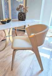 Стул MLL-B82, кремовая экокожа