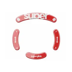 Pulsar Superglide Glass Skates for Logitech G Pro Superlight Red