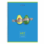Тетрадь А4 96 л. BRAUBERG гребень клетка глянцевый лак "Avocado" (5 штук в упаковке)