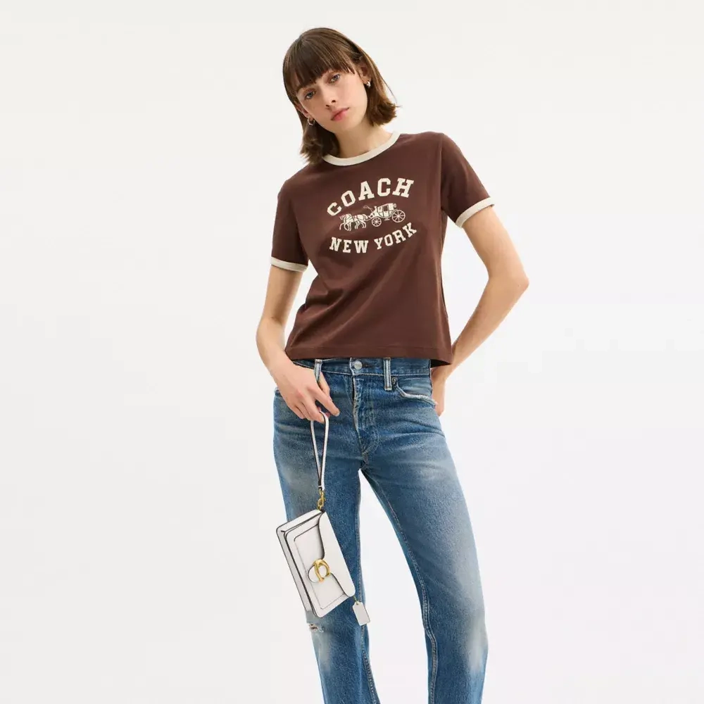 COACH СУМКА ЧЕРЕЗ ПЛЕЧО TABBY 19 С ЦЕПОЧКОЙ, БЕЛЫЙ