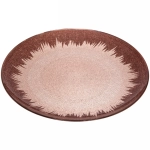 Блюдо для сервировки пластиковое 33см «Морозный узор» бронза