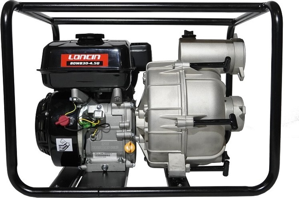 Мотопомпа бензиновая для слабозагрязненной воды LONCIN LC80WB30-4.5Q 00-00152458