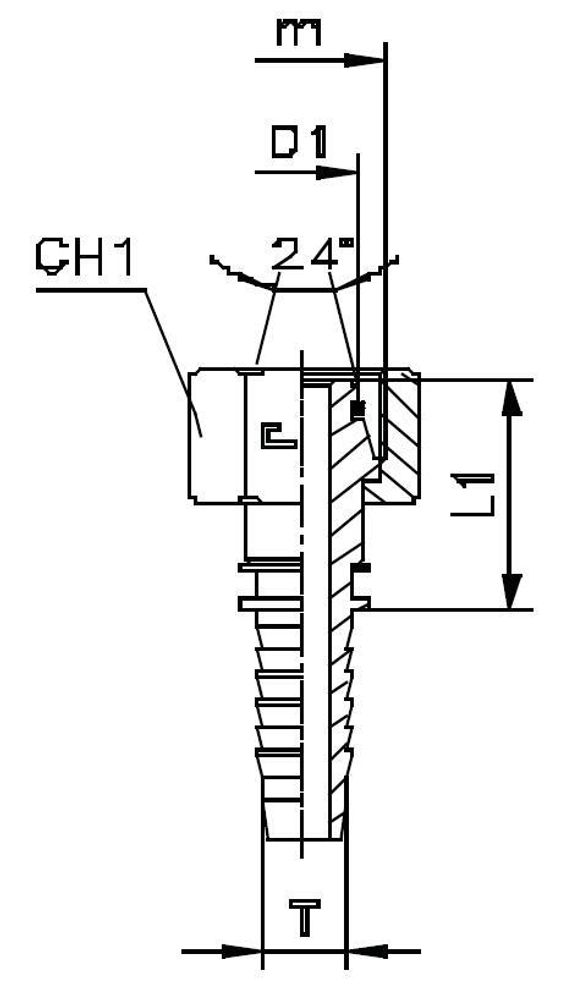 Фитинг DN 08 DKO-S (Г) 18x1.5 10 CAST