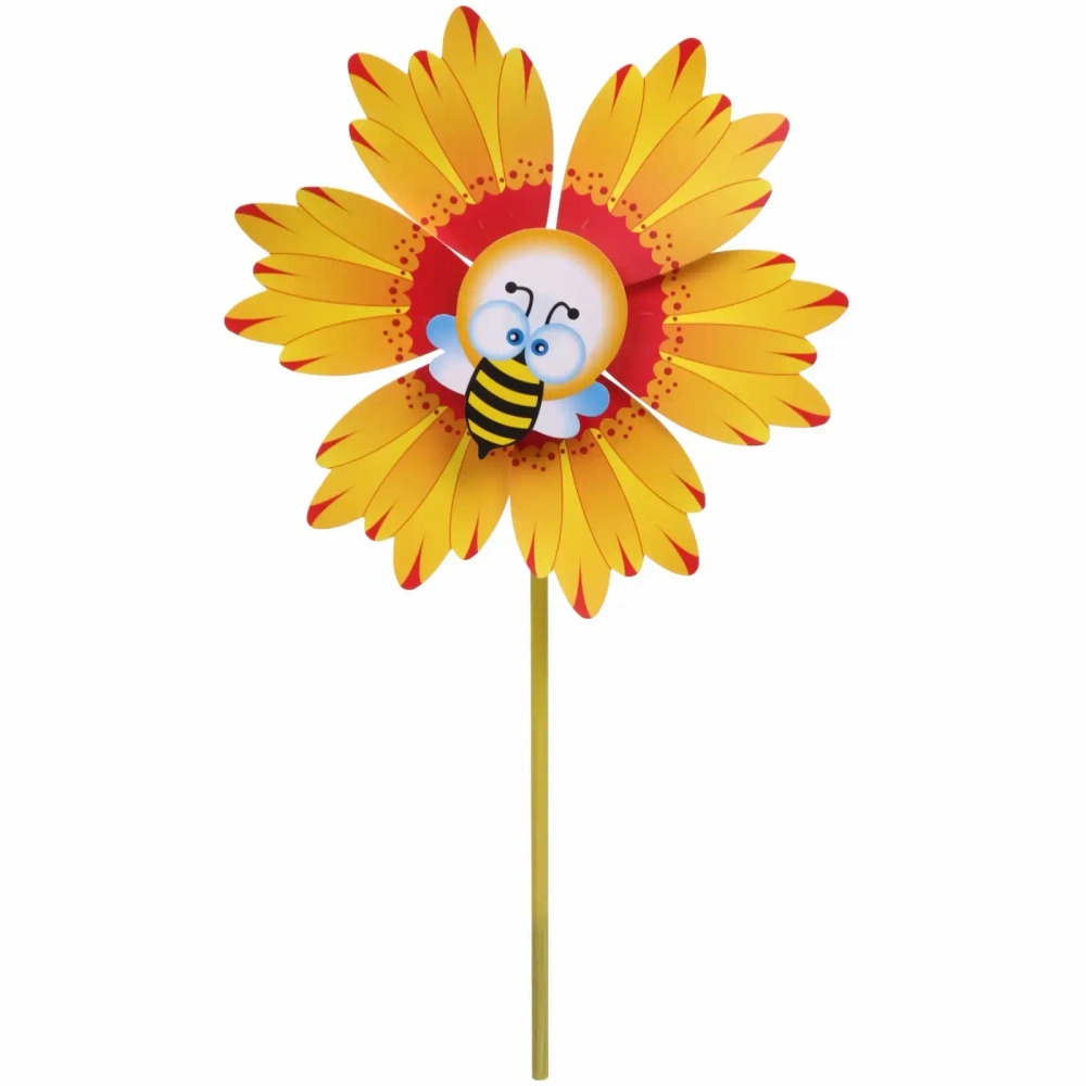 Ветрячок d-24 см «Цветочная поляна» 47 см, микс