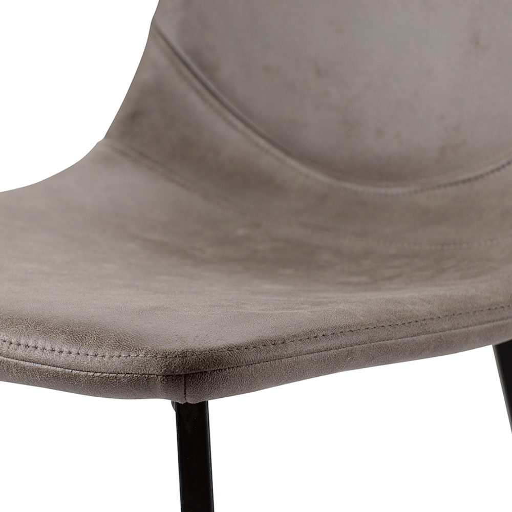 Стул барный Bergenson Bjorn Hugh, экокожа, серо-коричневый