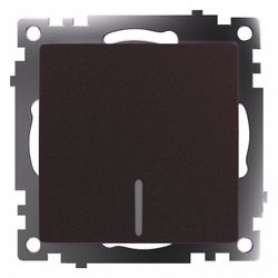 Выключатель одноклавишный с подсветкой без рамки Stekker Катрин 49022