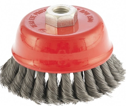 Щетки для УШМ Matrix "чашка", М14, крученая проволока, 75мм, проволока 0,35мм