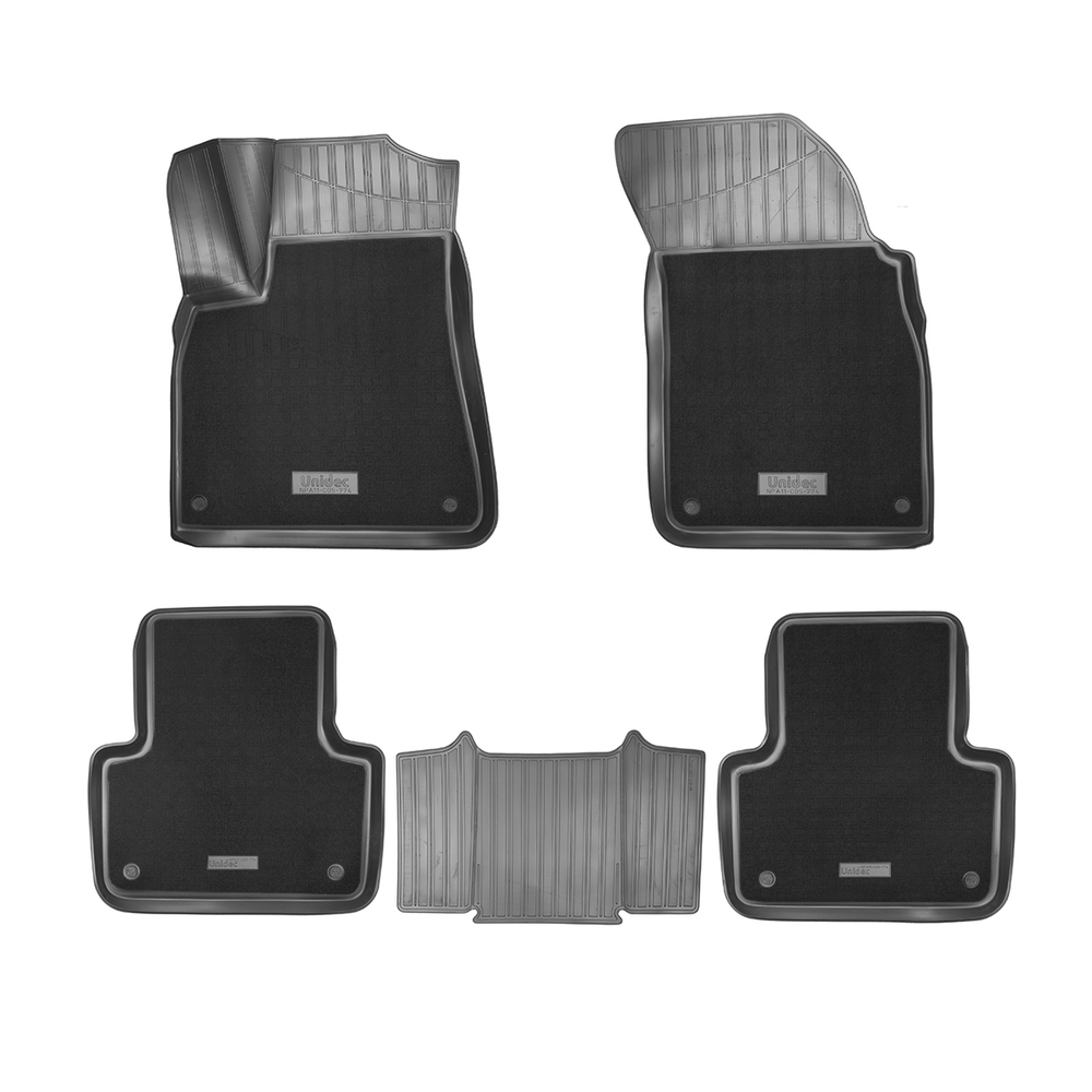 Ковры в салон Norplast/Unidec для Audi Q7 в кузове 4M (2015-), Черный, 5 мест, арт.NPA11-C05-774-CM