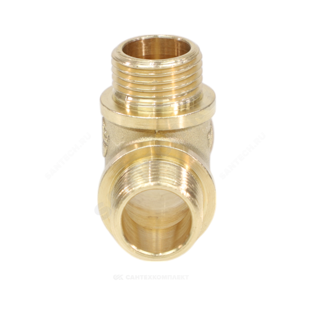 Тройник латунь переходной Ду 15 (1/2") ВР/НР/НР VALFEX VF.133.L.012.012.012