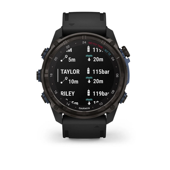 Умные часы Garmin Descent Mk3i титановый DLC серо-карбонового цвета/черный ремешок 51 мм 010-02752-11