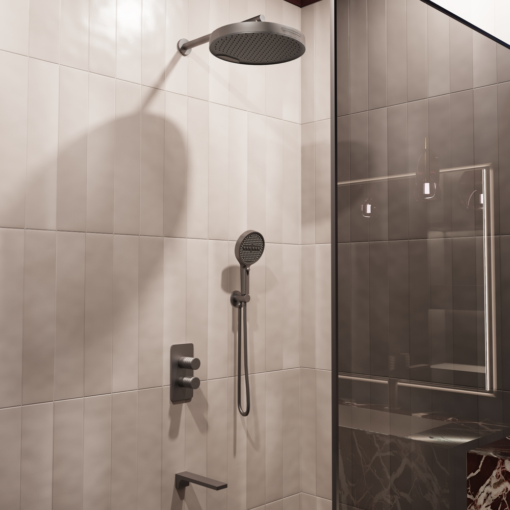 Душевой комплект Домус (Domus) VSFW-5DM1GM встраиваемый, 3 режима, вороненая сталь