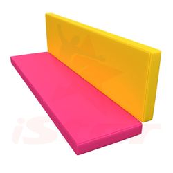 Мат "Гимнастический" - чехол ПВХ - наполнение поролон - 2x1x0.1м - СКЛАДНОЙ