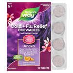 Nature's Way, Umcka®, жевательные таблетки от простуды и гриппа, для детей от 6 лет, апельсин, 20 таблеток