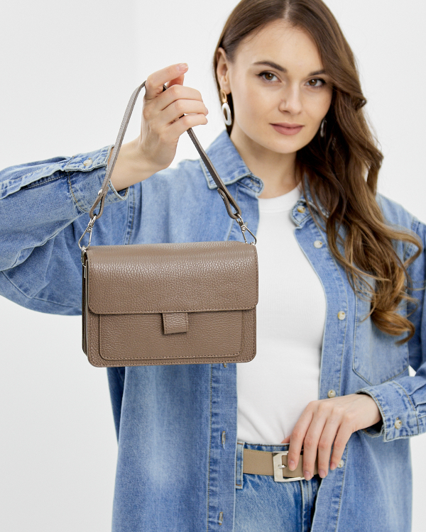 Сумка 663 03 тауп темный