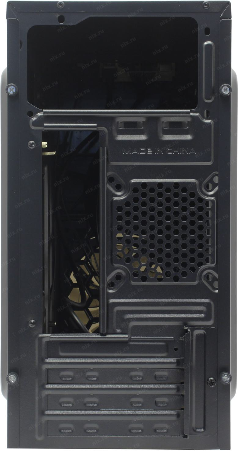 Корпус Minitower Aerocool &lt;CS-105 Blue&gt; MicroATX без БП, с окном