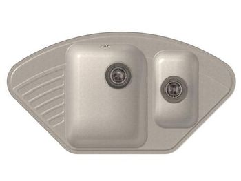 GranFest QUARZ (ECO-14) Мойка  угл.1,5 чаш. 930*500 (белый) арт.GF-Z--