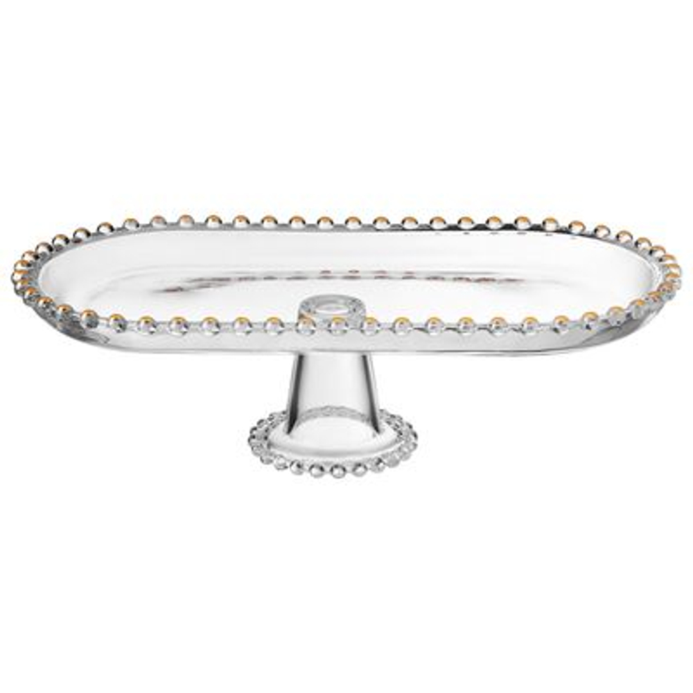 Блюдо сервировочное на ножке 30*15*8,5см "Golden Charm"