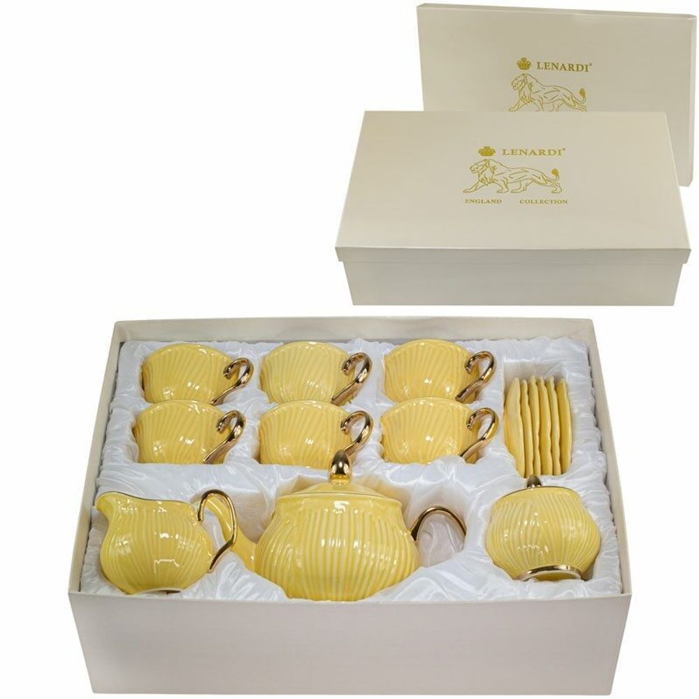 Lenardi 109-114 Чайный сервиз 15пр. 250 мл в под.уп.(х3)Фарфор