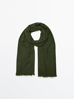 Massimo Dutti 100% кашемировый шарф, зеленый
