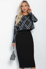 Костюм Дэрил (черный/полосы) К11199 LT Collection (Акция)