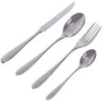 Набор столовых приборов «SANLI» 16шт (4ножа, 4вилки, 4ст.ложки, 4ч.ложки), цвет серебро