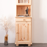 Тумба, 48х39х81, Лена, однодверная, из массива дерева, с ящиком, буфет для кухни, лак, Dipriz