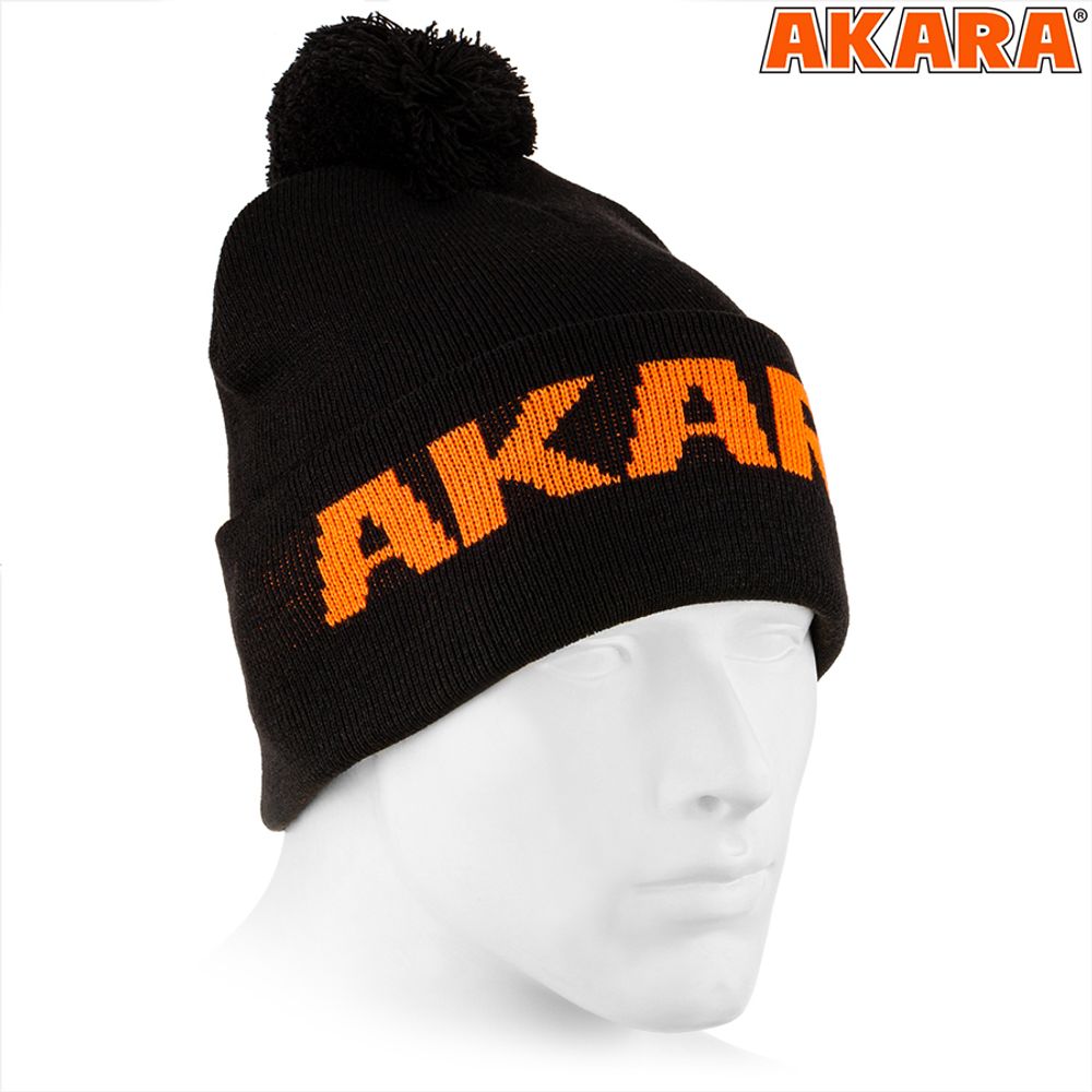 Шапка Akara Sport Winter Pompon Black 2