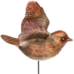 Фигура на спице «Изящная птица» 60 см, Бронза