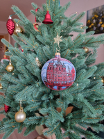 Шар стеклянный "Спас на крови",  ручная роспись