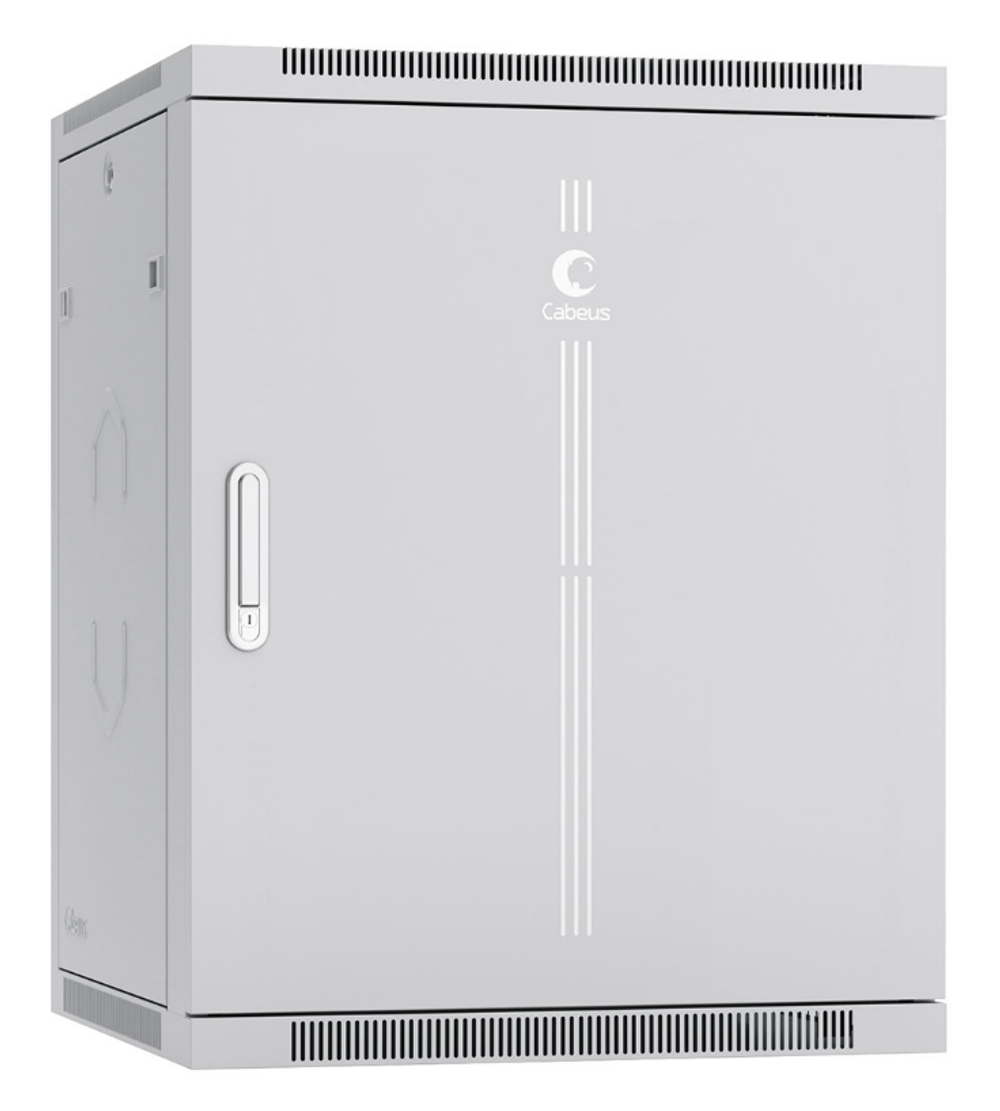 Шкаф настенный 19", 15U Cabeus SH-05F-15U60/35m-R