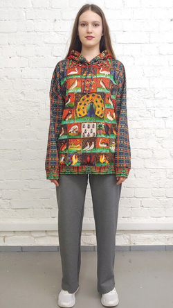 Худи "Бестиарий с павлином"