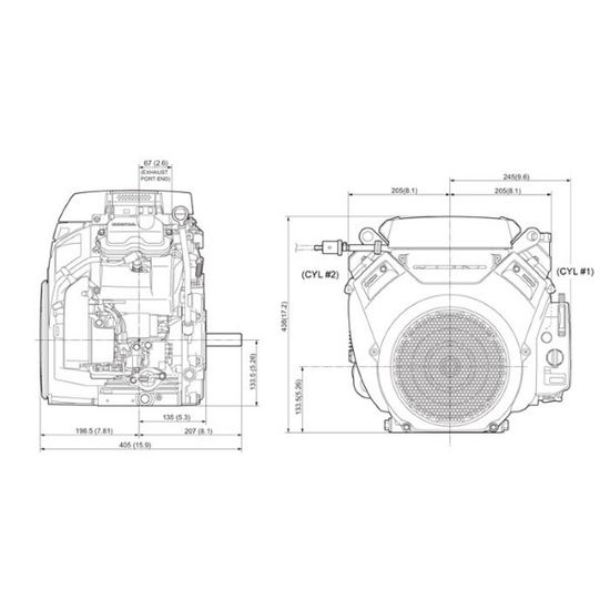 Двигатель "HONDA" GX630RH QZ-E4 (20,8 л.с.)