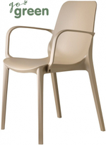 Кресло пластиковое Scab Design Ginevra Go Green, тортора