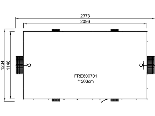 Площадка MUGA, 12x24 - металл