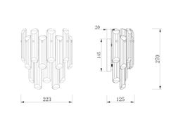 Настенный светильник Maytoni Flare DIA200WL-02G