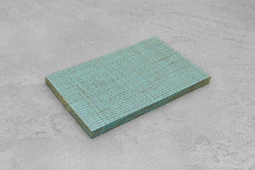 Джутовая микарта, плашка 130x80x8(+)мм голубая