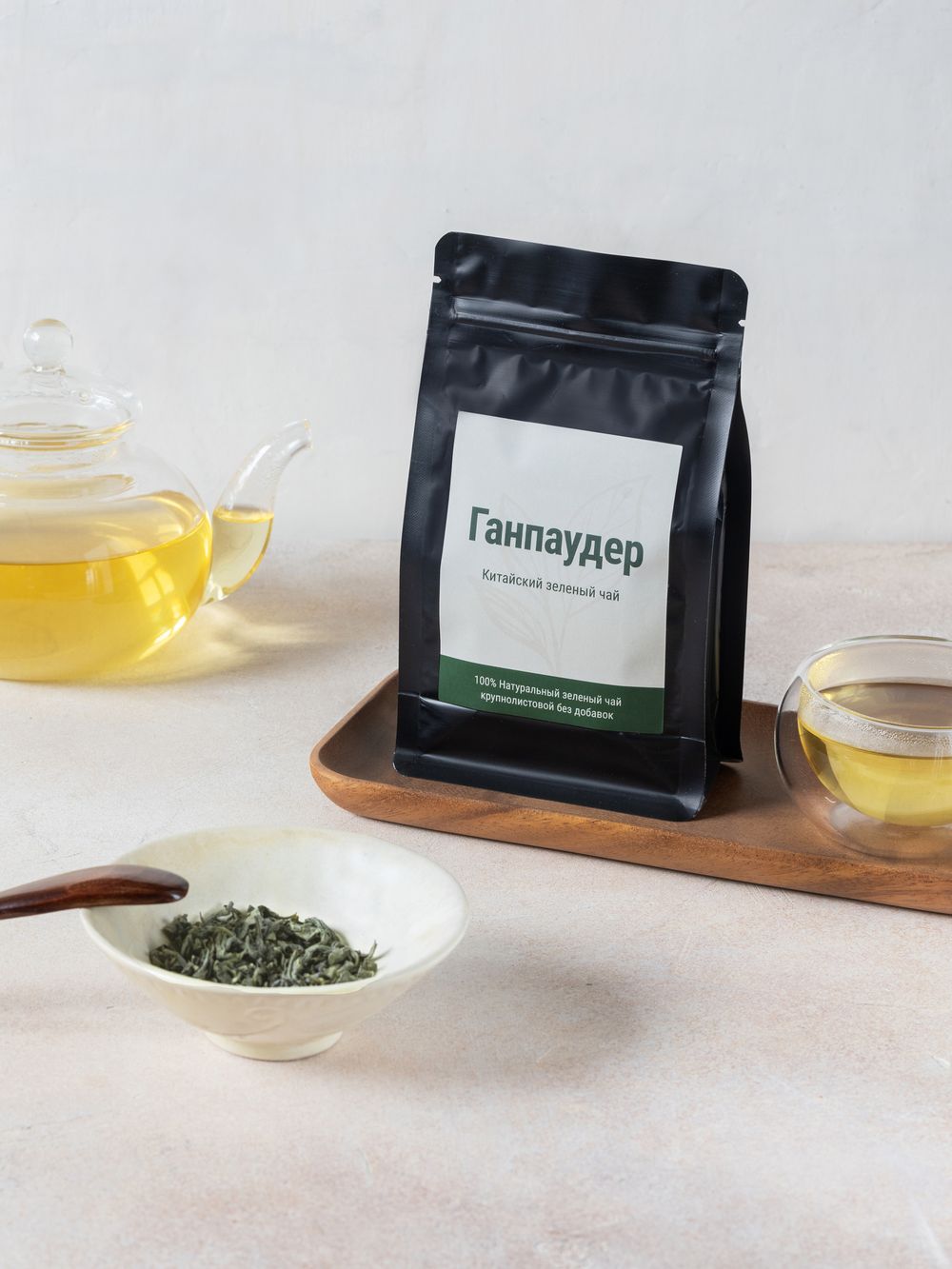 Чай зеленый - Ганпаудер крупнолистовой GR 003 - пакет 100 гр