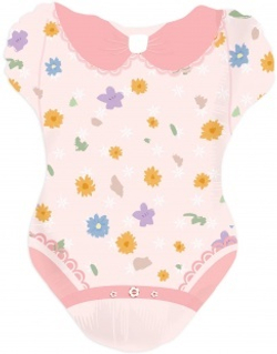 Шар (24""/61 см) Фигура, Боди для малышки девочки, 1 шт. А052