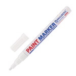 Маркер-краска лаковый (paint marker) 2 мм белый нитро-основа алюминиевый корпус BRAUBERG PROFESSIONAL PLUS (12 штук в упаковке)