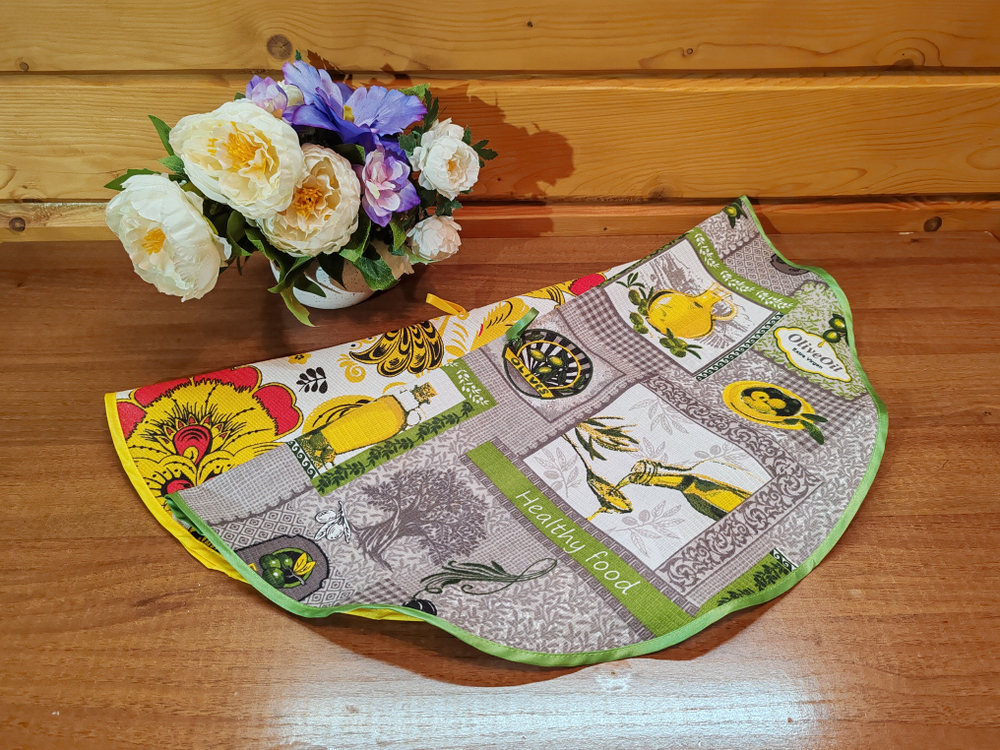 Полотенце кухонное, круглое, 2 шт, вафельное полотно