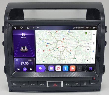Магнитола для Toyota Land Cruiser 200 2008-2015 (вместо штатного экрана) - Carmedia SF-1620-3 QLed, Android 10/12, ТОП процессор, CarPlay, SIM-слот