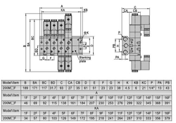 Пневмоплита для пневмораспределителей 4V210-08 / 4V230-08