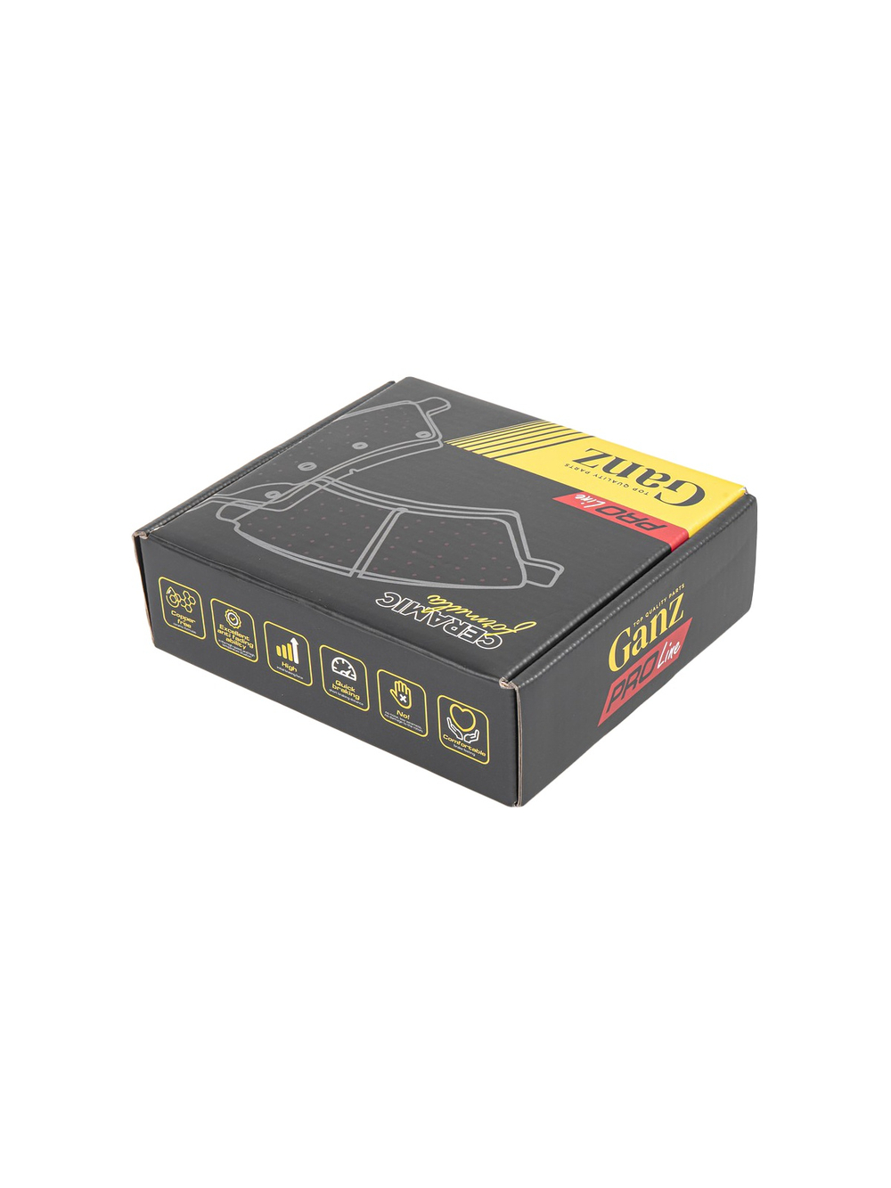 Колодки тормозные передние PRO-Line Ceramic (без датчиков) для ВАЗ 2108-15, 2110, 1118, 2170, 2190 GANZ GRJ09005C