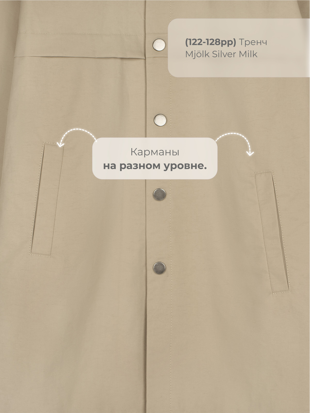 Тренч Mjölk Silver Milk, уценка