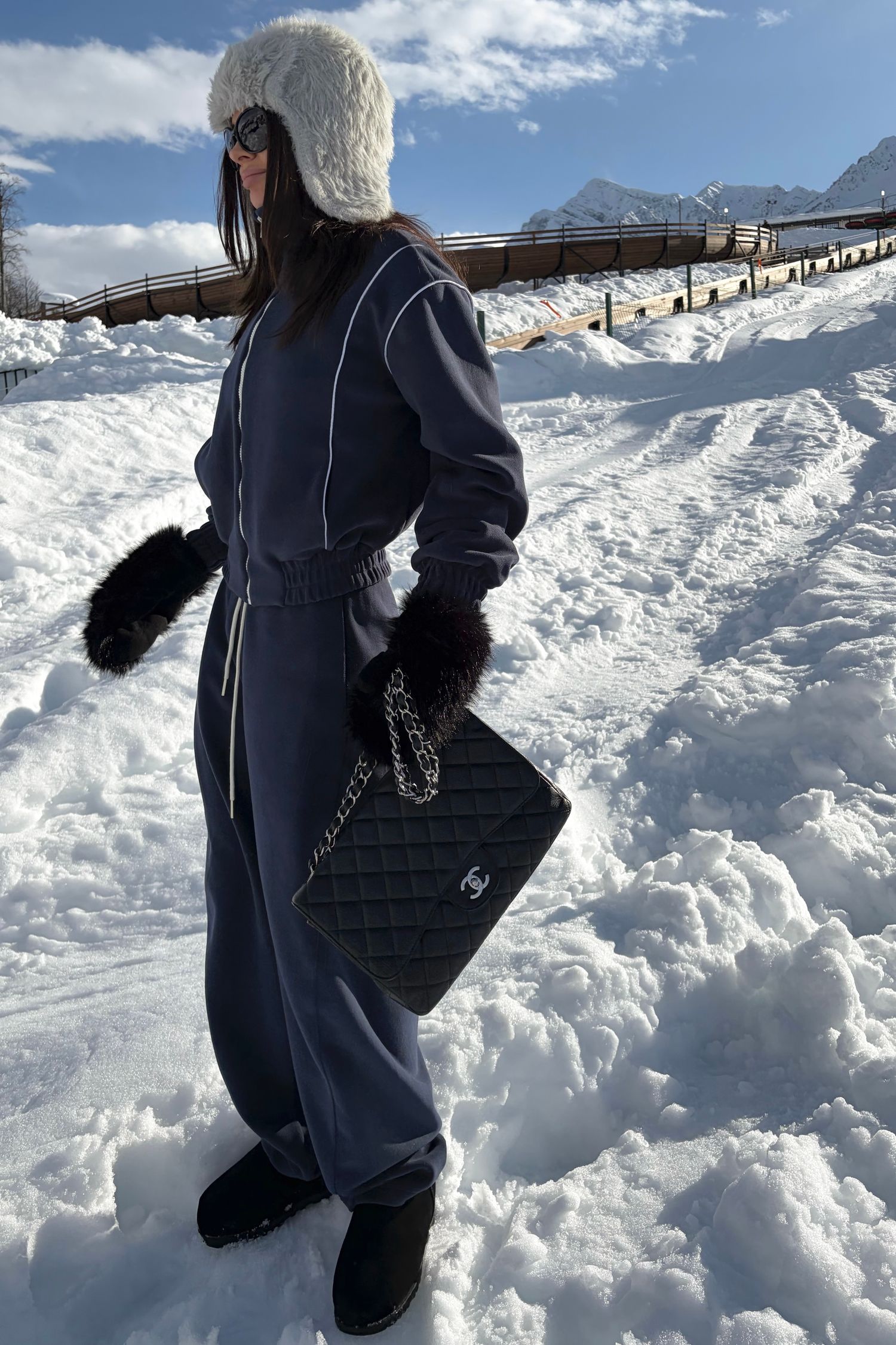 брюки-бананы из флиса 2moon, blueberry night