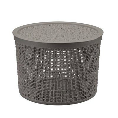 Коробка БЯЗЬ 2л с крышкой круглая D=17см М 2328