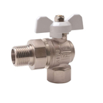 Кран угловой с американкой 1" (баб. белый) ViEiR  (48/6шт)